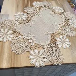 레이스 북유럽스타일 사각 테이블 러너 레이스테이블보 식당테이블보