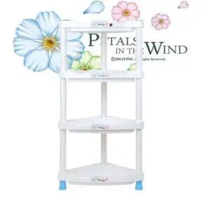 페러스 코너선반4단 플라스틱 조립선반 욕실선 화장실선반 욕실코너선반 화장실코너선반