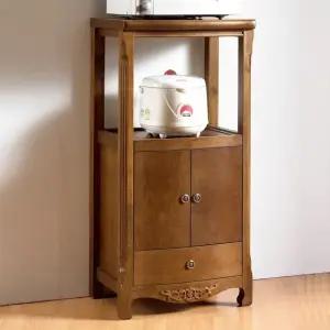 나르본 브라운 원목 심플 엔틱 렌지대 밥솥전자렌지다 원목고가구 고전가구