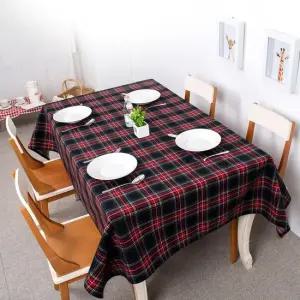 체크 테이블보 커버 방수코팅 식탁보 북유럽풍 체크패턴 방수식탁커버 방수식탁매트