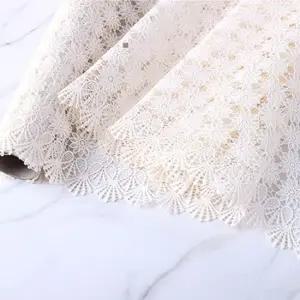 레이스 식탁보 매트커버 아이보리 플라워 L WB502 방수식탁보 미끄럼방지 레이스식탁매트