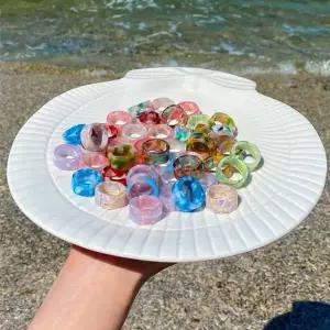 [하프클럽/]파스텔 색깔깃털 얼룩 호마이카 원석반지세트 여자