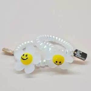 스마일 데이지 스프링 머리끈 팔찌