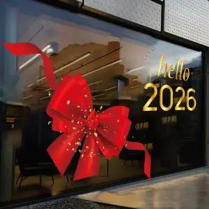 2026년 새해 정전기 상점 시트지 카페 스티커 창문 newyear 장식