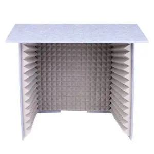 간이 방음 부스 옐로우 조립식 흡음재 흡음면 소형 방송 책상용