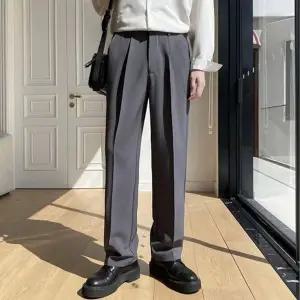 슬랙스 일자팬츠 허리뒷면밴딩 남성 4컬러 일자바지 (HSJ-WCEE46F)