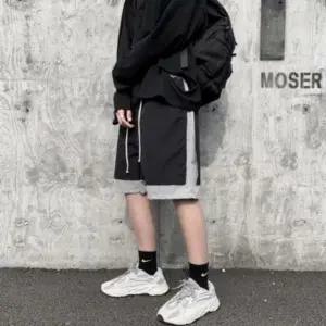 밴딩팬츠 레이어드반바지 3컬러 오버핏 남성7부반바지 (HSJ-WCEDE40)