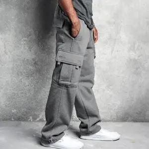 남성 3컬러 편안한 멋스러운 겨울 기모 카고 롱팬츠 (HSJ-WFK3NPQ)