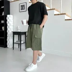 남자 립스탑 카고 반바지 5부 숏팬츠 밴딩팬츠 데일리 (HSJ-WEF1070)