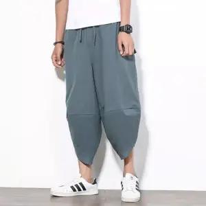 남자 마바지 솔리드 린넨 하렘팬츠 여름바지 포켓팬츠 (HSJ-WF008FE)