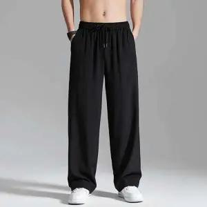 긴바지 여름 세미 남성 모던 와이드 허리밴딩 (HSJ-WFFPMOK)