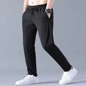 남자 여름 허리밴딩 메쉬 쿨팬츠 일자 아이스 긴바지 (HSJ-WF684B9)