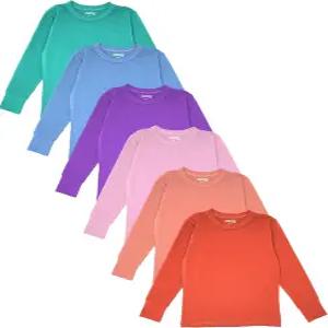 여아/남아/태아 6팩 운동 퍼포먼스 긴팔 언더셔츠 상의/베이스 레이어 면 스트레치 셔츠