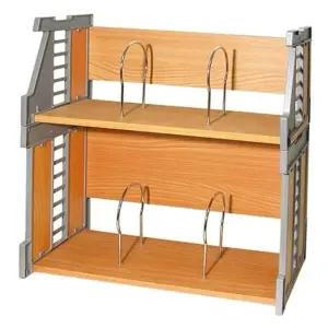 자바라책꽂이 2층 상하단 분리 가능 만능 책꽂이