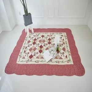 면카페트 매직크린 플로렌스 특대형 퀄팅워싱 카페트 러그 레드