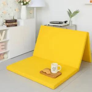 5cm 2컬러 인조 가죽 3단 접이식매트 두꺼운 폴딩 폴더매트 논슬립 층간소음 매트