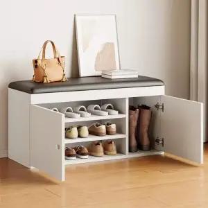 벤치형 신발장 현관 벤치장 화이트 벤치 의자 선반 정리대