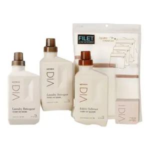 디아 처음 아기세제 빨래 풀 세트 세제 허브가든향 2개+유연제+세탁비누+세탁망 3종