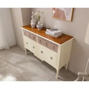 엔틱 장식용가구 파스텔 사각 콘솔서랍장 / 선반 소품 예쁜 거실 옷장 틈새