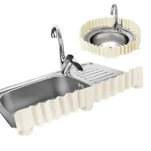 삼정331아이보리 싱크대 물이 주름 실리콘 물막이