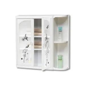 TBZ 좌우겸용 3단선반 나비 욕실수납장(반날개형) 수건장