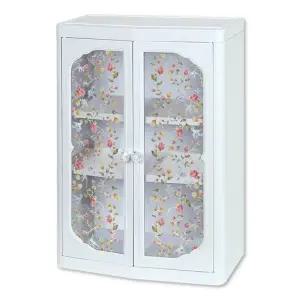 TBZ 욕실정리 3단중형 백색플라워 수납장 수건장 선반장