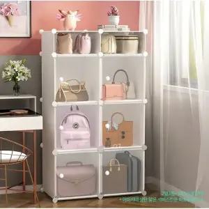 조립식 수납장 핸드백 보관함 가방 정리함 2열3칸 가방보관함 가방정리함 소품수납함