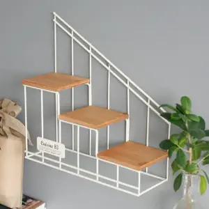 철제 선반 3단 계단식 진열대 거실 꾸미기 벽선반 철제선반 정리선반 스탠드선반