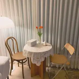 레이스 꽃자수 식탁보 테이블러너 90x90 DD-11227 테이블보 테이블러너 식탁러너 레이스러너