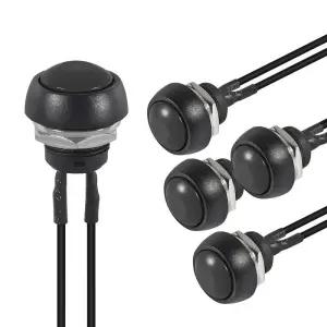 5PCS 12mm 순간 푸시 버튼 스위치 On/Off 미니 라운드 방수 3A 125V AC 자동차 해양 오토바이