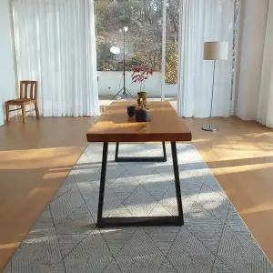 해찬솔 통원목 책상테이블 1300_w700 유리막UV코팅_도토리색 우드슬랩 국내제작 주문제작가능