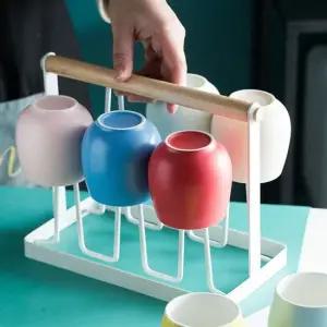 키밍 컵꽂이 스탠드 정리대 수납 건조대 주방 정리 컵걸이 건조대 주방정리 수정행거