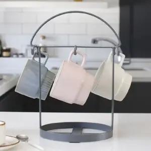 머그컵걸이 철제 주방 컵걸이 컵거치대 커피잔 정리대 머그잔걸이 머그컵정리대 컵건조대