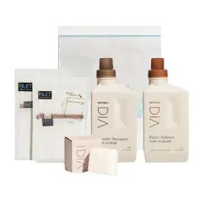 디아 신생아 아기빨래럭키박스 허브가든향 세제1L+유연제1L+비누+사각세탁망2종+특대형1P