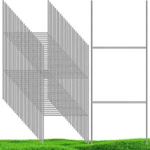25 팩 금속 야드 표지판 말뚝 - 16.5x7 인치 부동산 판매 맞춤형 야외