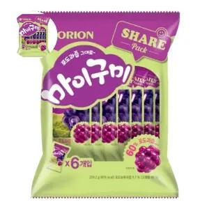 오리온 포도과즙 그대로 마이구미 (반박스 259.2gx6개