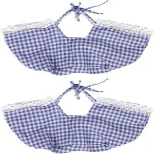 NUOBSTY 2pcs 직조 바구니 라이너 피크닉 천 삽입 세척 가능한 패브릭 교체 농가 보호 16.14X9.44X7.48