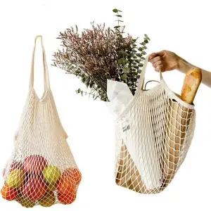 [하프클럽/]시장 휴대용 장바구니 감성 네트형 그물 과일가방