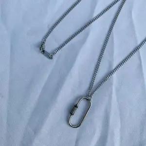[다잇템]남자 카라비너 실버 미니멀리즘 그런지룩 사슬 목걸이