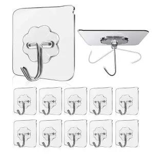 무타공 투명 매직후크 걸이 접착식 고리 NC5 10P