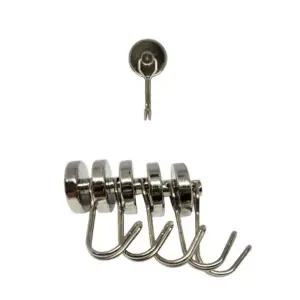 180도 회전 네오디움 자석 후크 대형 5p 고리 걸이