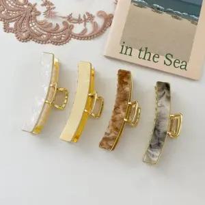 [신세계라이브쇼핑][옷자락] 여자 고급 빈티지 마블 데일리 헤어 집게핀