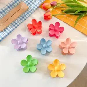 [신세계라이브쇼핑][옷자락] 여자 데일리 파스텔 플라워 미니 헤어 집게핀