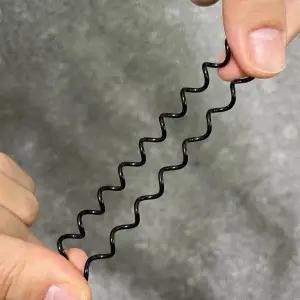 머리고무줄 전화선 스프링머리끈 블랙 10P