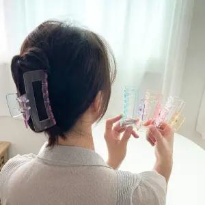 [신세계라이브쇼핑][옷자락] 여자 투명 그라데이션 데일리 헤어핀