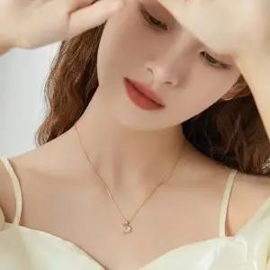 [신세계라이브쇼핑][옷자락] 여자 사계절 우아한 하트 플래닛 큐빅 포인트 목걸이