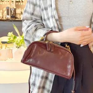 CCB3FC9여성용 클래식 가죽 핸들 분리형 미니 크로스백