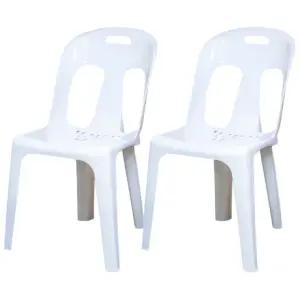 4호 간이 플라스틱 보조 흰색 등받이 포장마차 편의점 학교 2개 포차 국산 의자 야외 행사