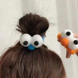 귀여운 눈알 머리끈 고무줄 머리 묶기 액세서리 여성 여자 예쁜