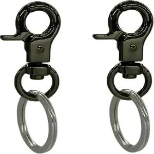 DORUI 개 태그 클립 2팩 반려동물 ID 퀵 소형 중형 대형견 및 고양이 목걸이 블랙